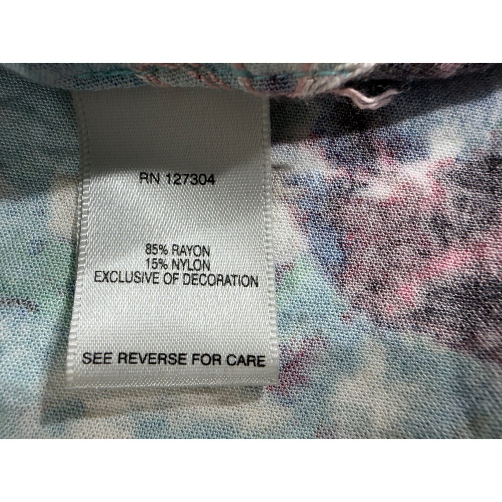 John Mark Button Up Tunic Medium Multicolor Water… - image 8